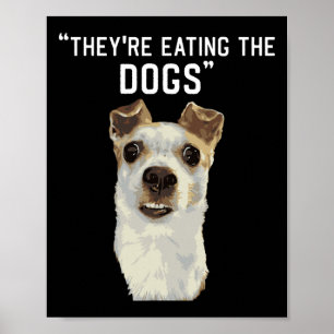 Poster Ils mangent les chiens les chats les animaux de co