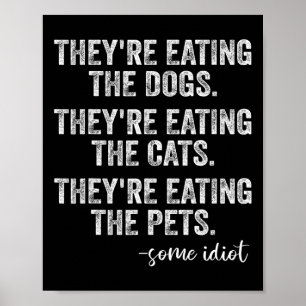 Poster Ils mangent Les Chiens Les Chats Les Animaux Drôle