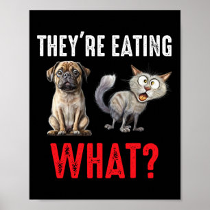Poster Ils mangent les chiens qu’ils mangent Les chats no