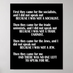 Poster Ils Sont Venus D'Abord Pour Que Les Socialistes So