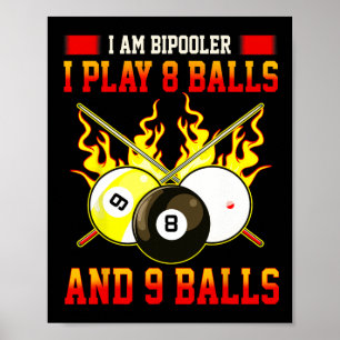 Poster Im Bipooler Je Joue 8 - 9 Funny Billiards Jeu