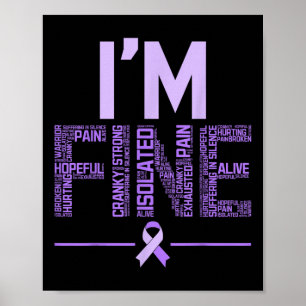 Poster Im Fibromyalgie fine guerrier Fibro Sensibilisatio