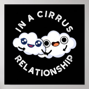 Poster I'm In A Cirrus Relation Cloud Pun Dark BG