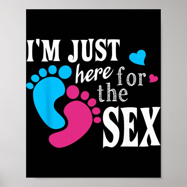 Poster Im Just Here For The Funny Gender Reveal Party  (Devant)