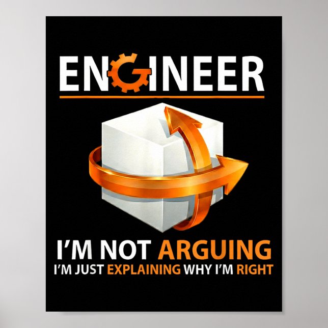 Poster I'm Not Arguing I'm Just Explaining Why I'm Right  (Devant)