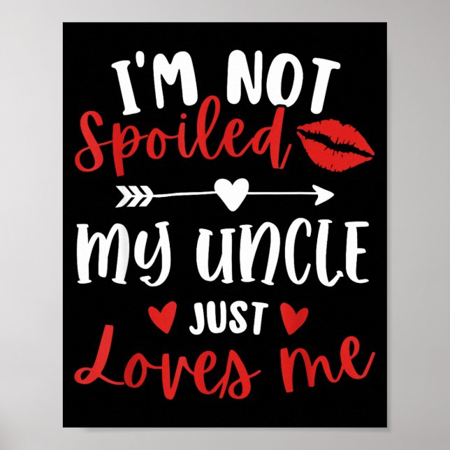 Poster I'm Not Siled My Uncle Loves Me Nephew Niece Match (Devant)
