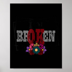 Poster Im Ok Im Broken Maladie Invisible Santé Mentale Aw