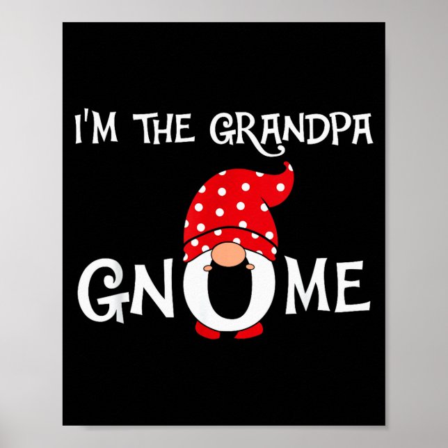 Poster I'm The Grandpa Gnome Funny Christmas Gnome  (Devant)