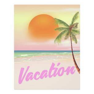 Poster im Urlaubsstrand-Stil aus den 1980er Jahren