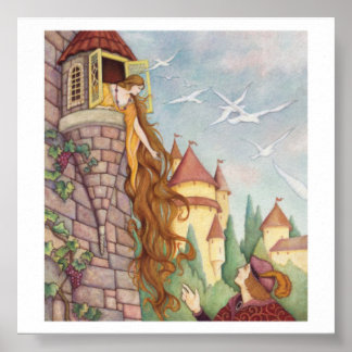 Poster im Vintage-Stil Rapunzel