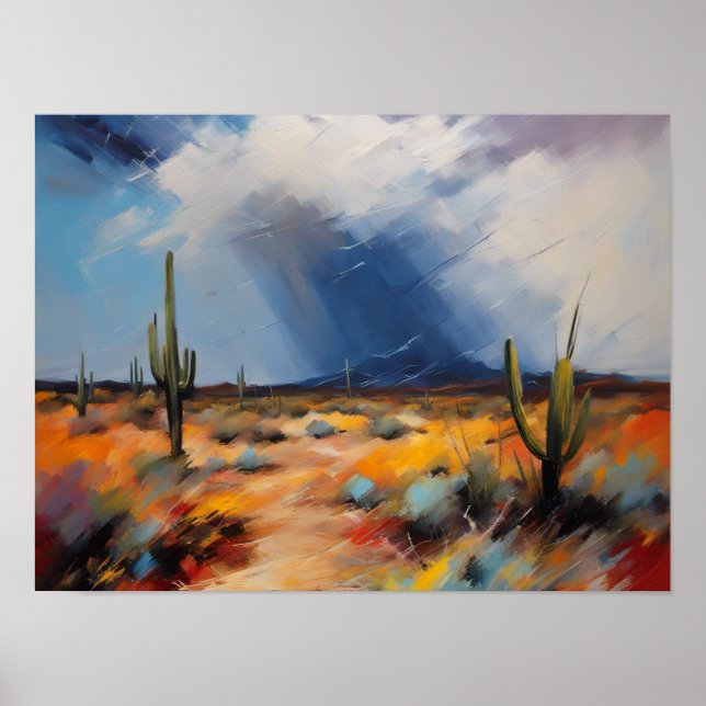 Poster Image Abstraite de l'affiche Desert Rain (Devant)