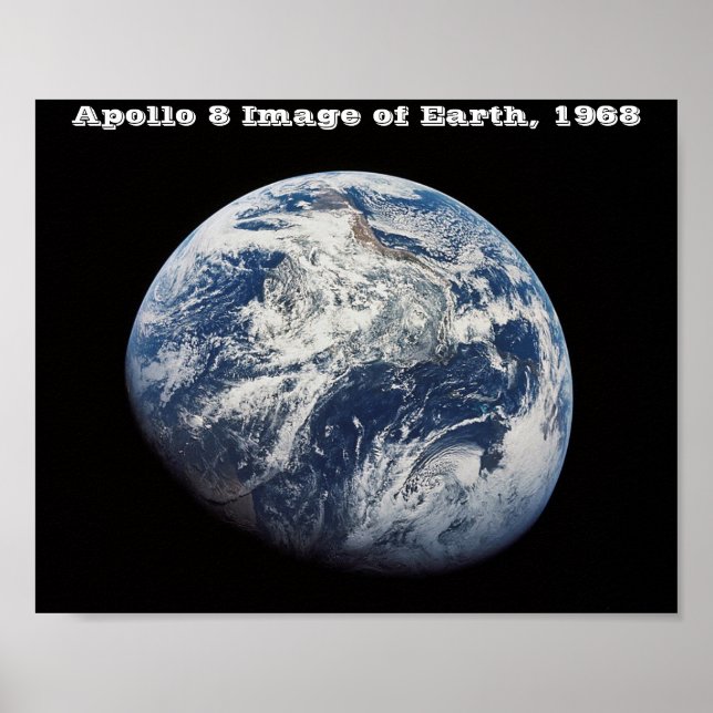 Poster Image Apollo 8 de la Terre, 1968 (Devant)