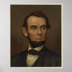 Poster Image d'Abraham Lincoln encadrée