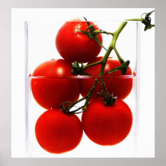 Poster Image de la tomate dans le verre de l'abstrait de 