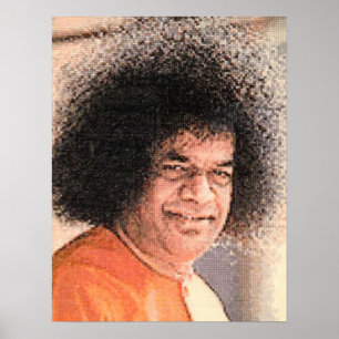 Poster Image de Sai Baba Cross Stitch