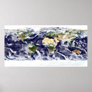 Poster image de Vrai-couleur de la terre entière
