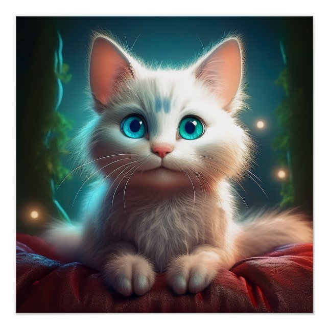 Poster Image D'Imaginaire D'Un Jeune Chat Albino (Devant)