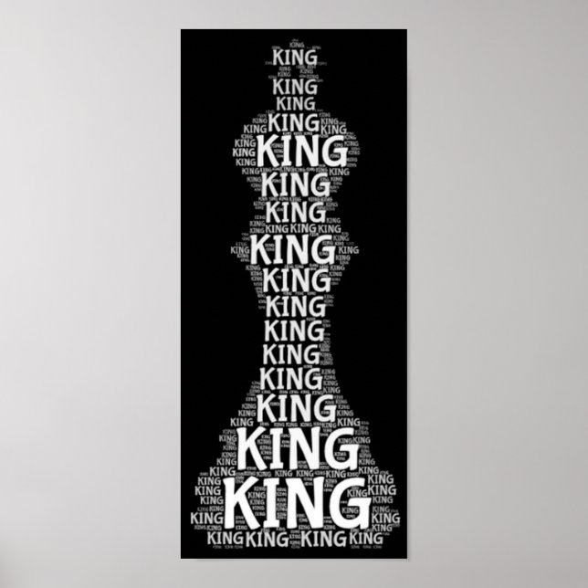 Poster Image du mot d'échecs King (Devant)