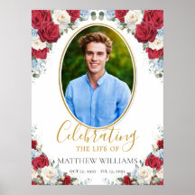 Image Floral Bleu Blanc Rouge Funéraire Mémorial