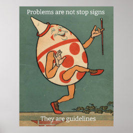 Poster Image Retro Humpty Dumpty. Texte modifiable