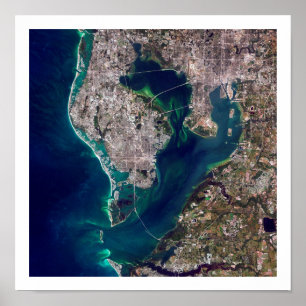 Poster Image satellite de Tampa Bay