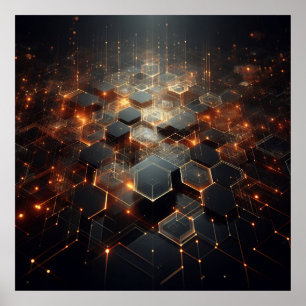 Poster Image technique utilisant des formes hexagonales