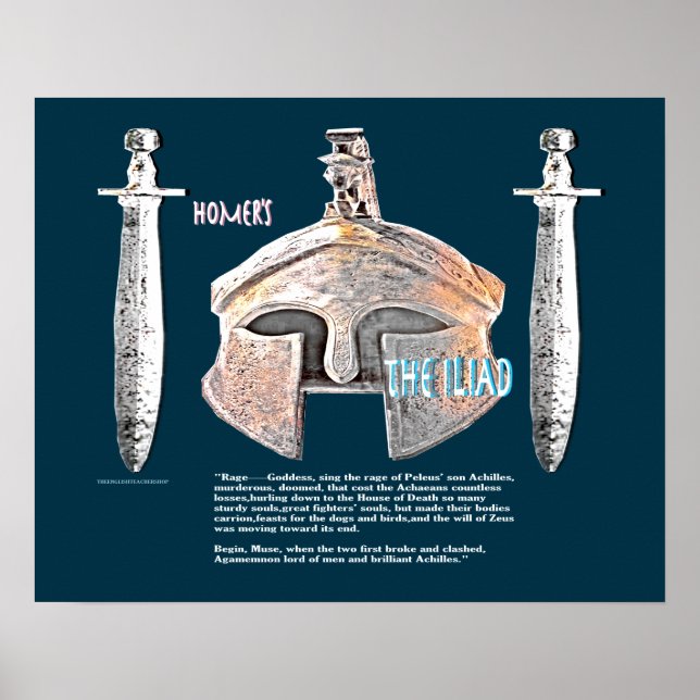 Poster Image/texte de l'Iliad (Devant)