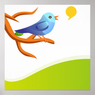 Poster imagem de passarinho