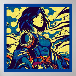 Poster Imaginaire Anime Hero 3 - Bois japonais
