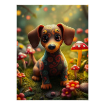 Imaginaire art chiot mignon