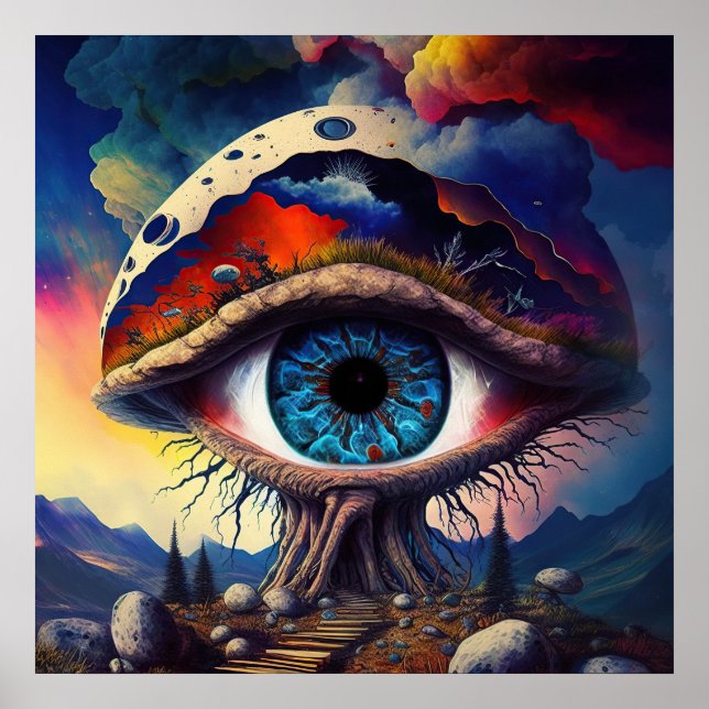 Poster Imaginaire champignon (Devant)