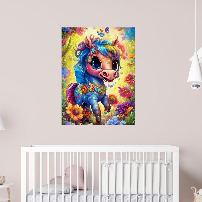 Poster Imaginaire Cheval mignon animal (Pépinière 2)