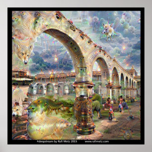 Poster Imaginaire d'arcade de mission de Deepdream