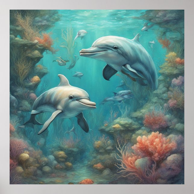 Poster Imaginaire dauphin 7 (Devant)