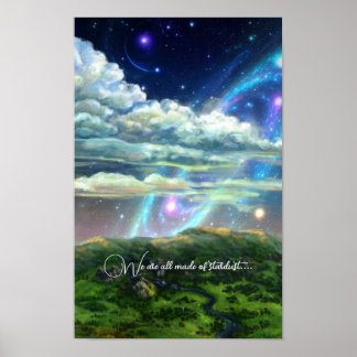 Poster Imaginaire de galaxie étoilée