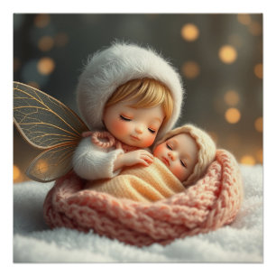 Poster Imaginaire Fairy Mother and Baby Art