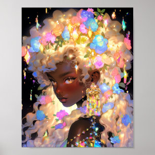 Poster Imaginaire femme Art Africain Américain