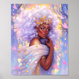 Poster Imaginaire femme Art Africain Américain
