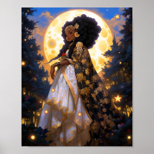 Poster Imaginaire femme Art Africain Américain