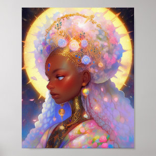 Poster Imaginaire femme Art Africain Américain