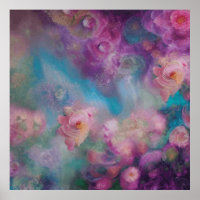Imaginaire Fleurs Abstraites En Rose Et Violet