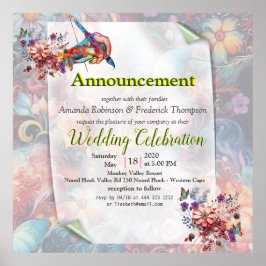 Poster Imaginaire Fleurs express la joie de la nature.