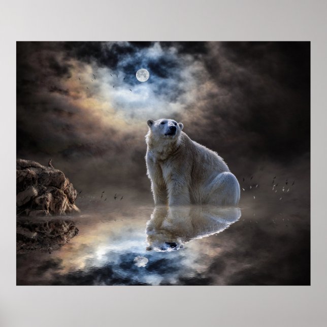 Poster Imaginaire géant de l'ours polaire (Devant)