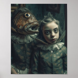 Poster Imaginaire Horreur Poissons jumeaux