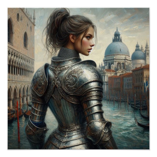 Poster Imaginaire illustration de la princesse guerrière (Devant)