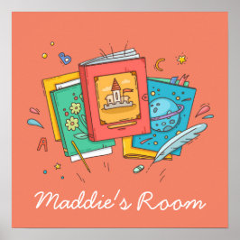 Poster Imaginaire livre de lecture mignonne baldaquin de 
