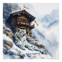 Imaginaire mignon blanc léopard neige