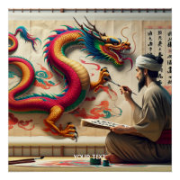 Imaginaire mignon homme brosse Dragon