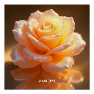 Poster Imaginaire mignon petit Rose Peach
