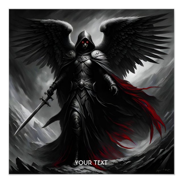 Poster Imaginaire mignon Vivid Dark Scary Angel (Devant)